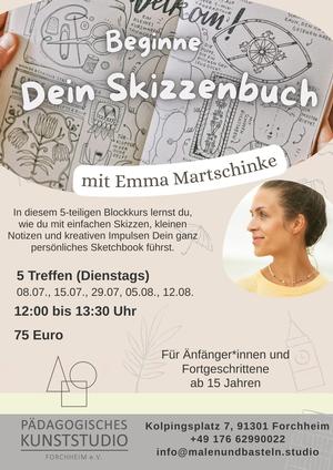 Beginne Dein Skizzenbuch - Blockkurs 15+ J.