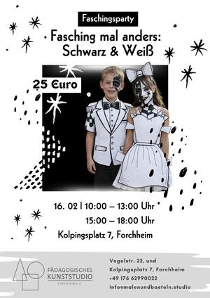 Kinderfasching mal anders: Schwarz & Weiß