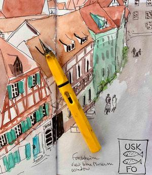 Urban Sketchers Forchheim in der Kaiserpfalz