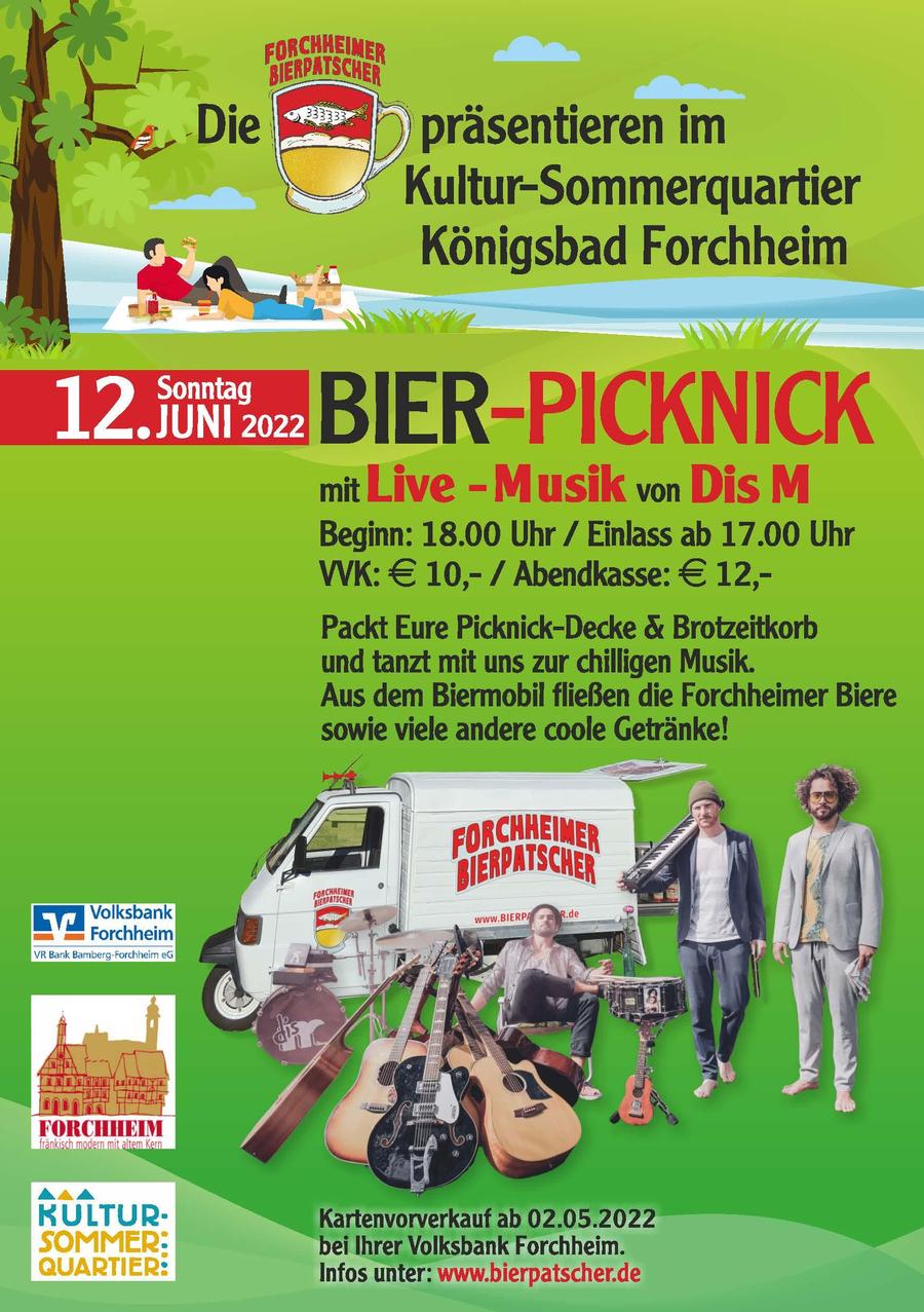 Bier-Picknick mit Live-Musik von DIS M präsentiert von die Forchheimer Bierpatscher